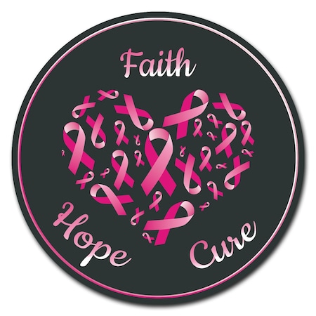 Faith Hope Cure Circle Corrugated Plastic Sign